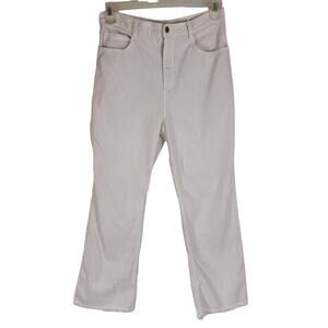 Rachel Comey Womens Legion White Baggy Fit Raw Hem Jeans Size 8